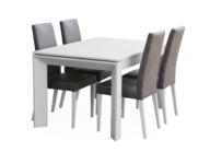 Conjunto de Mesa T10A Roble Color Àrtic y 4 Sillas Ana