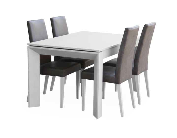 Conjunto de Mesa T10A Roble Color Àrtic y 4 Sillas Ana