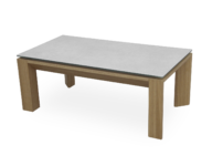 Mesa de centro elevable T124A Roble, Porcelánico Hydra Argen