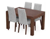 Conjunto Mesa C10A Roble con 4 Sillas Ana