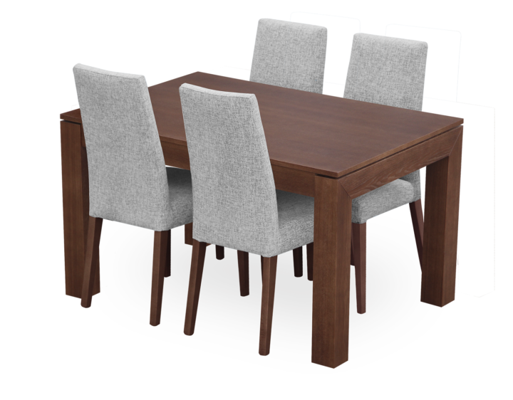 Conjunto Mesa C10A Roble con 4 Sillas Ana